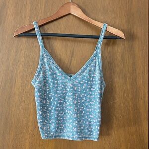 American Eagle Outfitters Blue and Pink Flowered Camisole